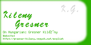 kileny gresner business card